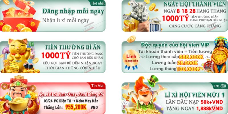 Ngập tràn khuyến mãi tối ưu chiến thắng tăng vốn cược